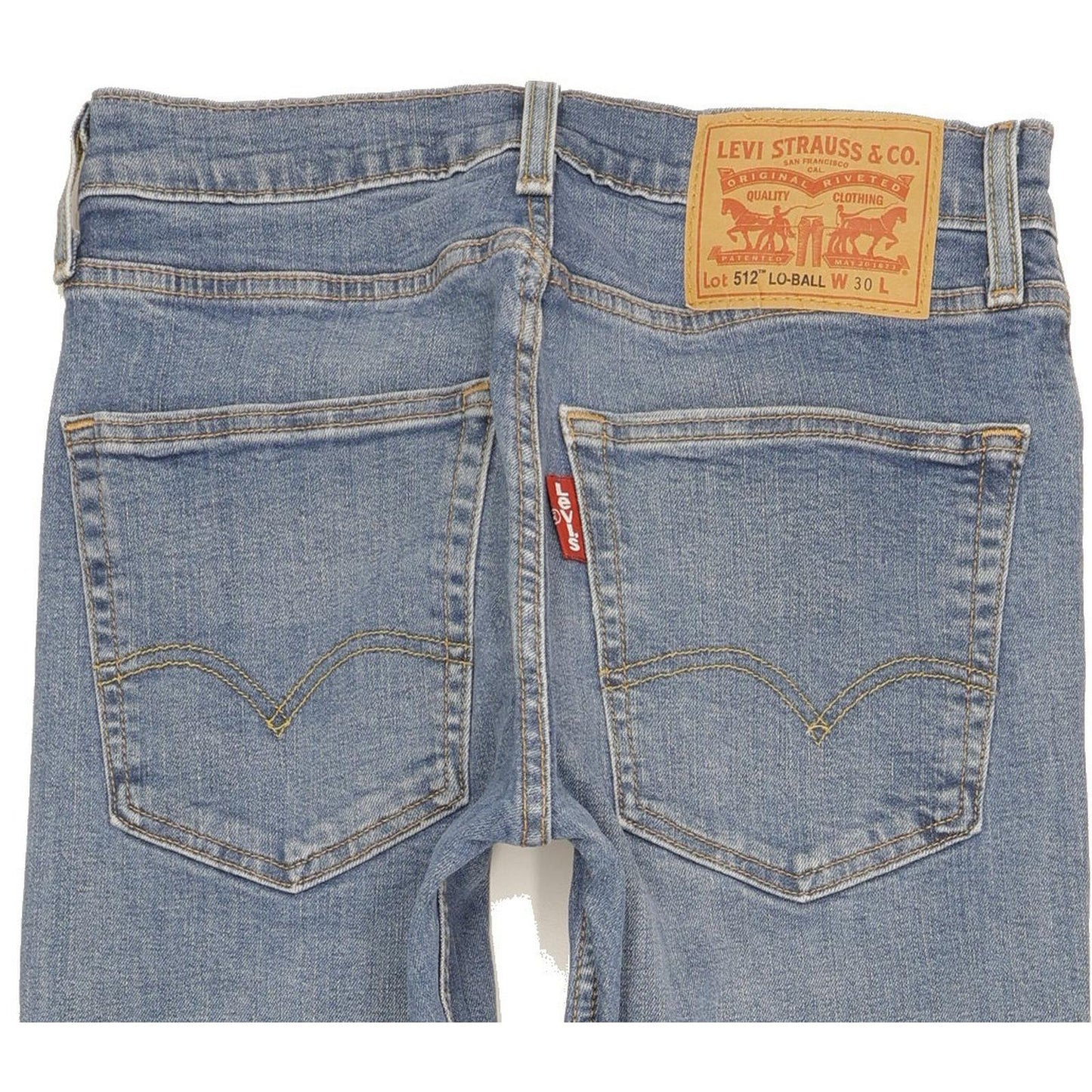 Levi's 512 Lo-Ball Men Blue Tapered Slim Stretch Jeans W30 L31