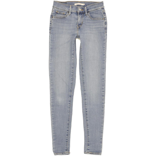 Levi's 710 Super Women Blue Skinny Slim Stretch Jeans W25 L29