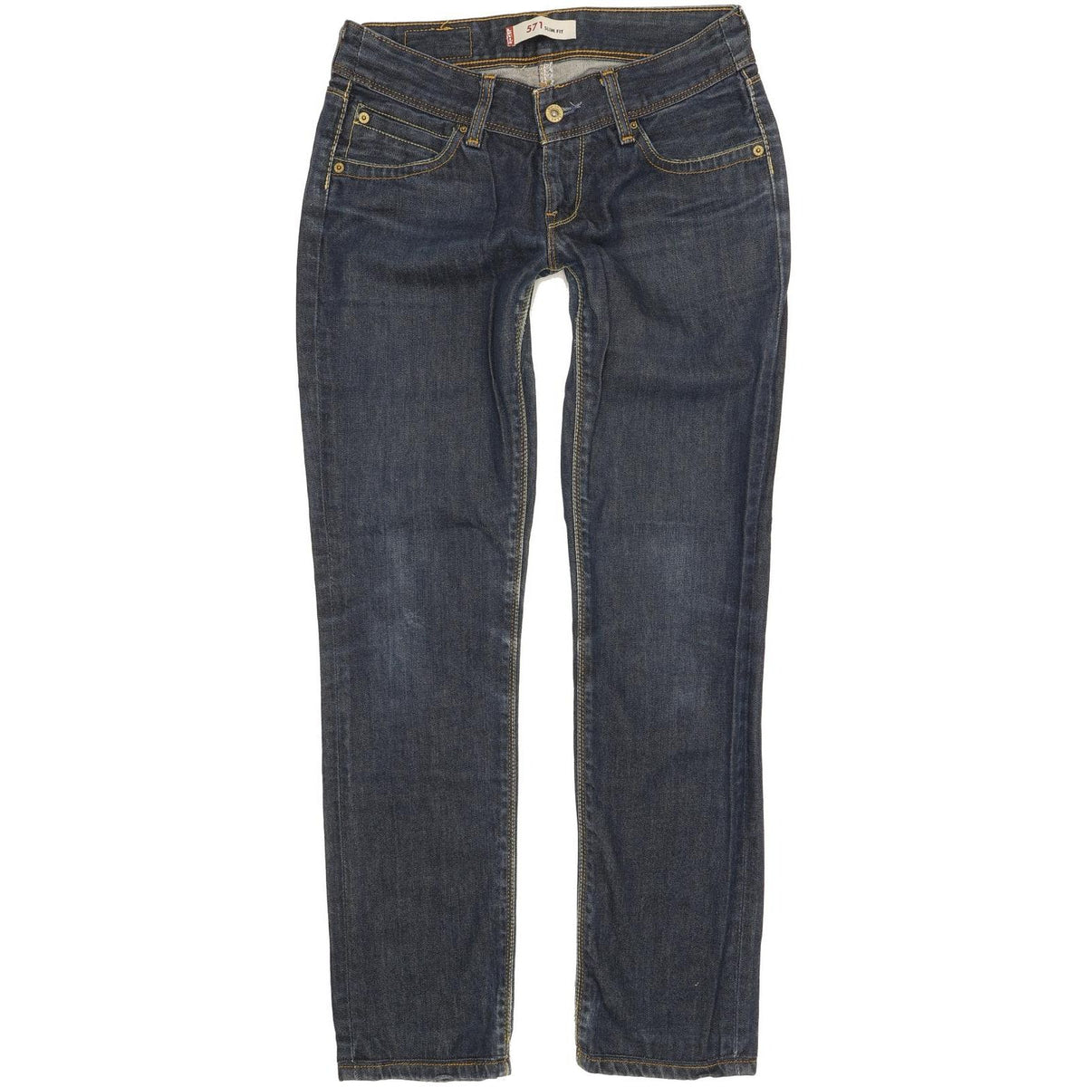 Levi's 571 Women Blue Straight Slim Jeans W29 L29