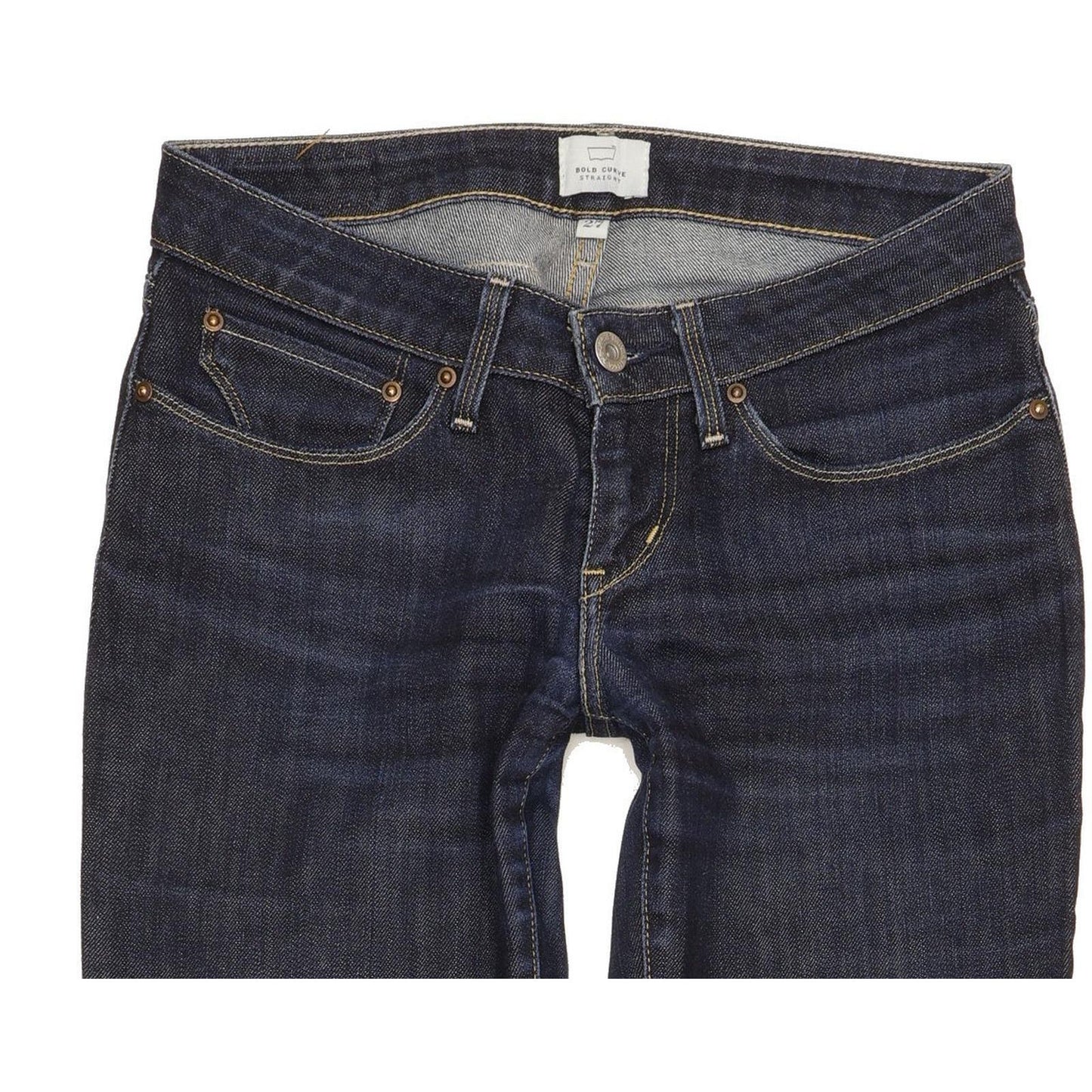 Levi's Bold Curve Women Blue Straight Slim Stretch Jeans W27 L31