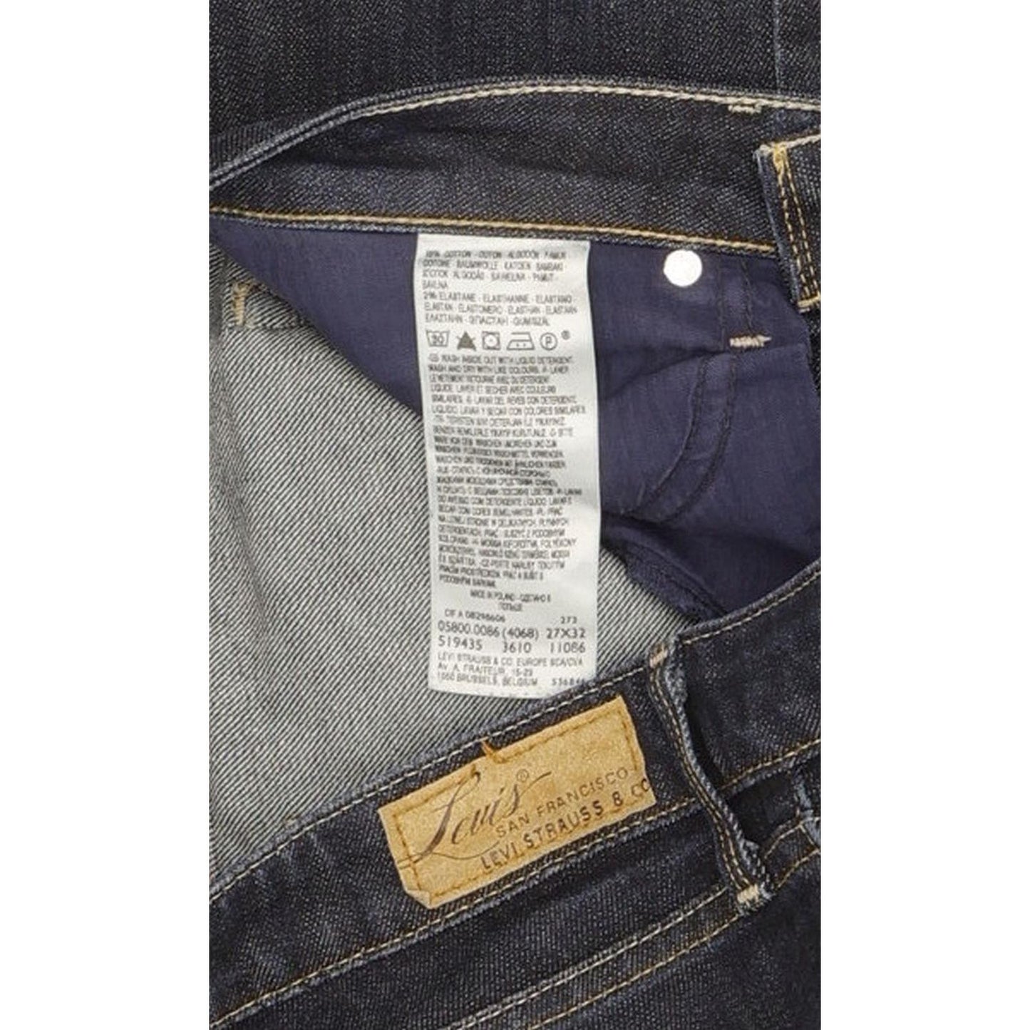 Levi's Bold Curve Women Blue Straight Slim Stretch Jeans W27 L31