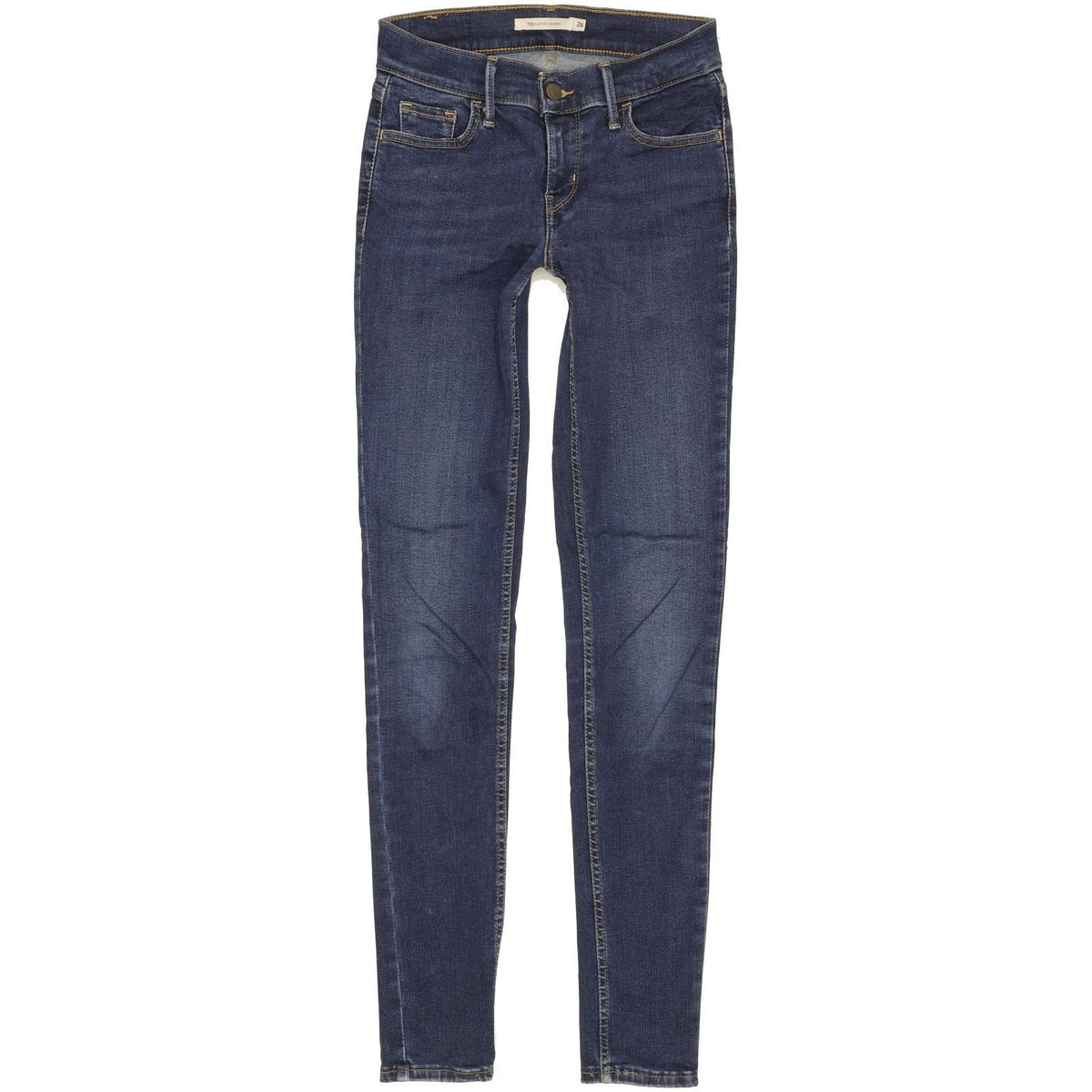 Levi's 710 Super Women Blue Skinny Slim Stretch Jeans W26 L32