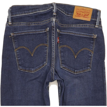 Levi's 710 Super Women Blue Skinny Slim Stretch Jeans W26 L32