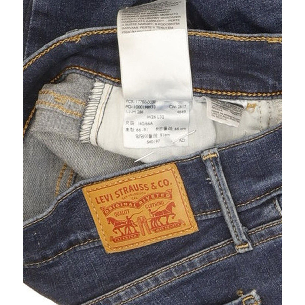Levi's 710 Super Women Blue Skinny Slim Stretch Jeans W26 L32