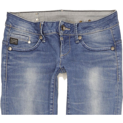 G-Star Midge Women Blue Straight Slim Stretch Jeans W26 L32