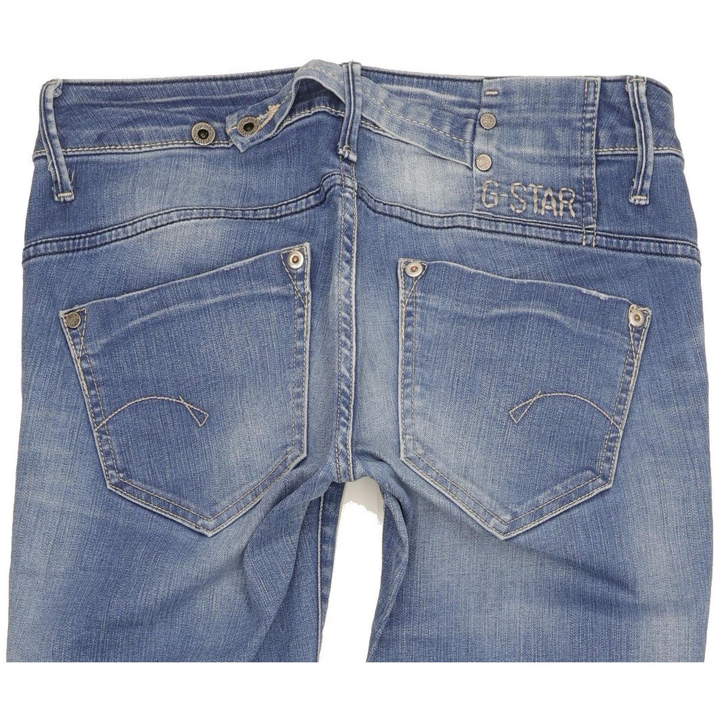G-Star Midge Women Blue Straight Slim Stretch Jeans W26 L32