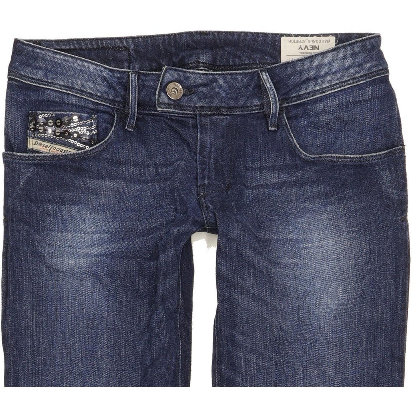 Diesel Nevy 008L6 Women Blue Skinny Slim Stretch Jeans W27 L32
