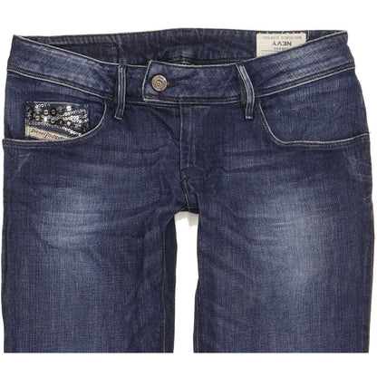 Diesel Nevy 008L6 Women Blue Skinny Slim Stretch Jeans W27 L32