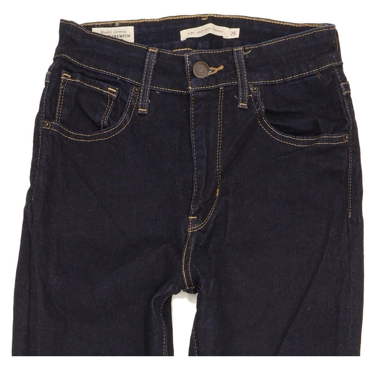 Levi's 721 Women Navy Skinny Slim Stretch Jeans W26 L30