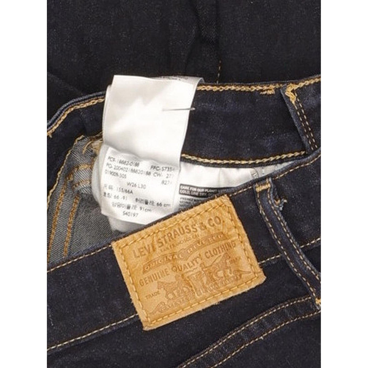 Levi's 721 Women Navy Skinny Slim Stretch Jeans W26 L30