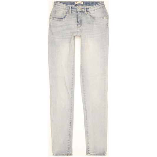 Levi's 711 Girls Women Blue Skinny Slim Stretch Jeans W26 L31