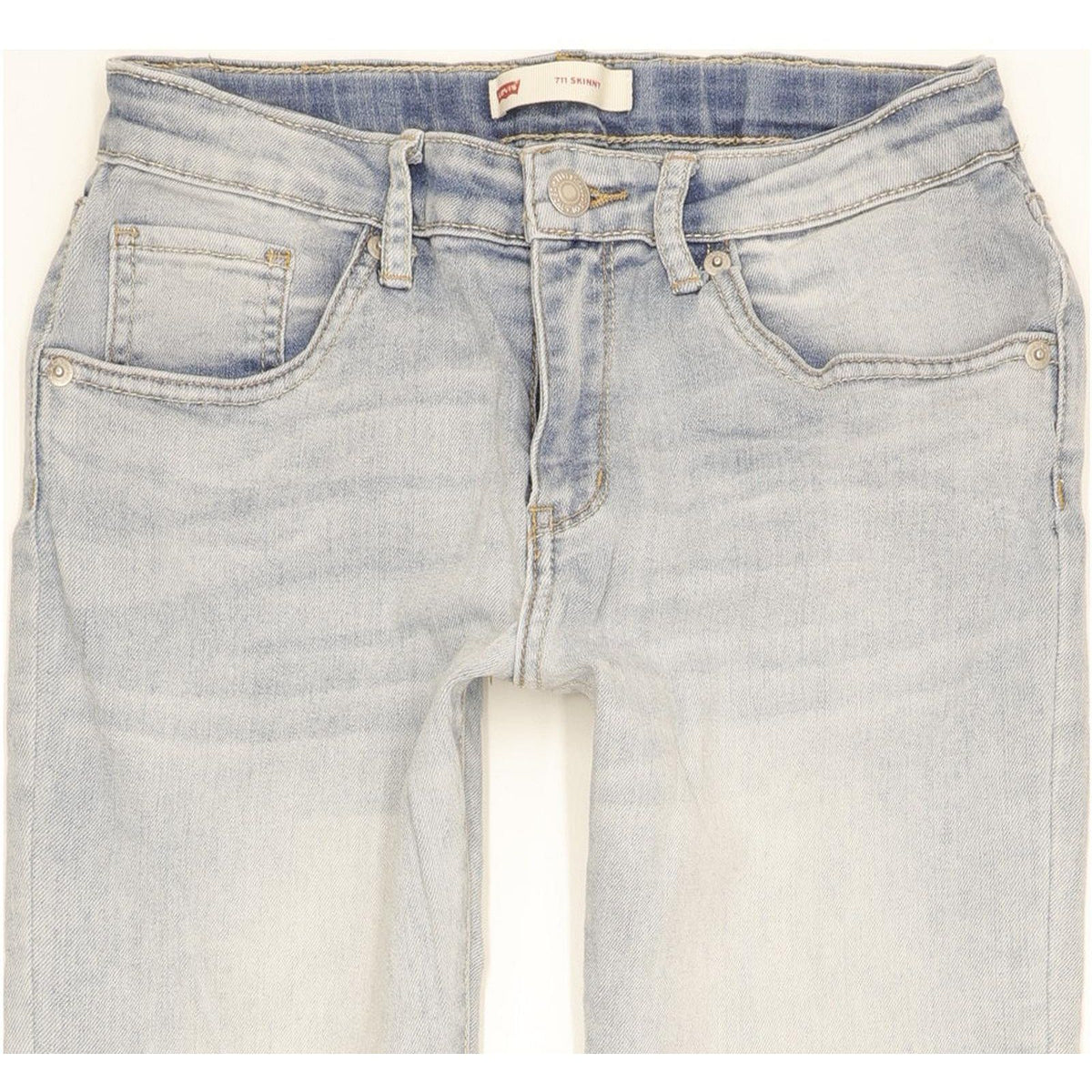 Levi's 711 Girls Women Blue Skinny Slim Stretch Jeans W26 L31