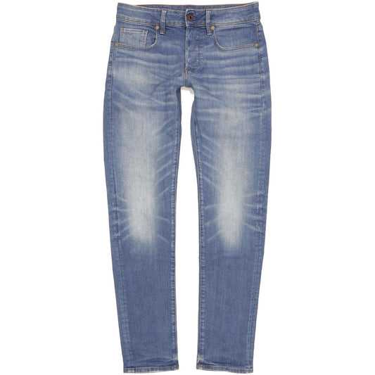 G-Star 3301 Men Blue Straight Slim Jeans W29 L32