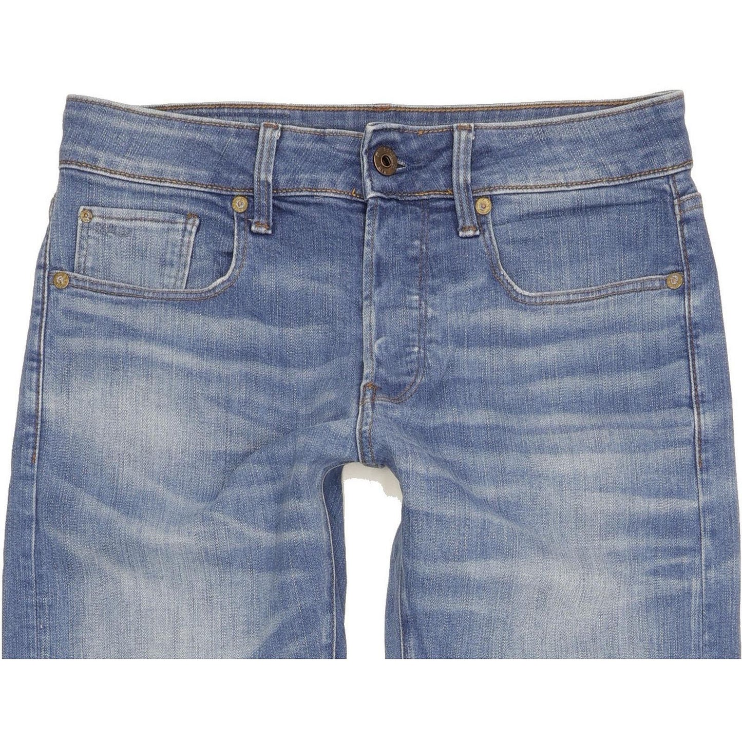 G-Star 3301 Men Blue Straight Slim Jeans W29 L32
