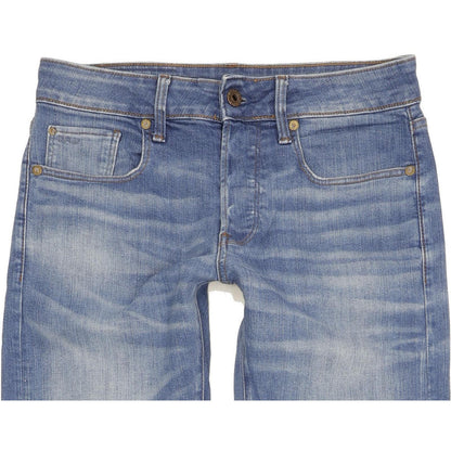 G-Star 3301 Men Blue Straight Slim Jeans W29 L32