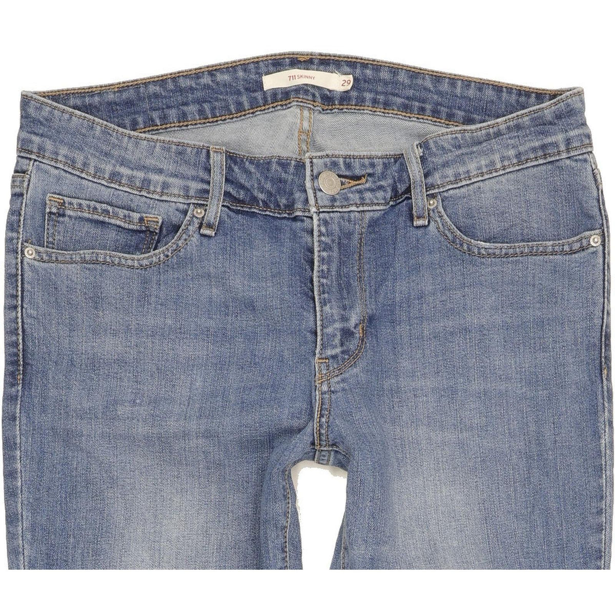 Levi's 711 Women Blue Skinny Slim Stretch Jeans W29 L30