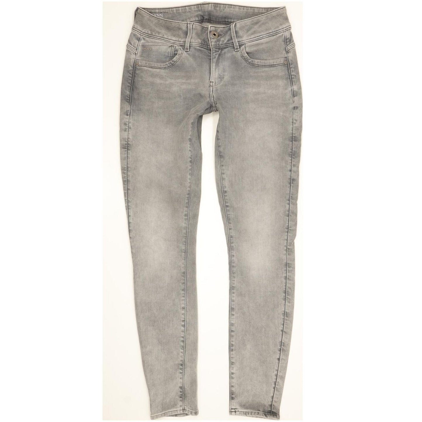G-Star Lynn Mid Women Grey Skinny Slim Stretch Jeans W30 L31