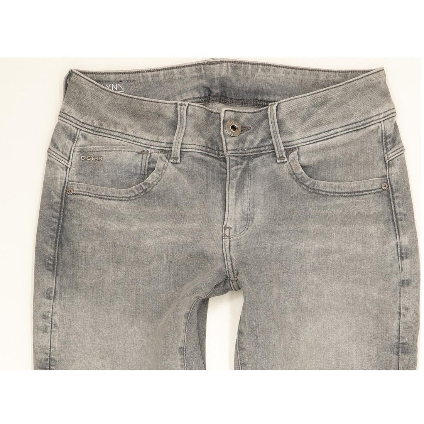 G-Star Lynn Mid Women Grey Skinny Slim Stretch Jeans W30 L31