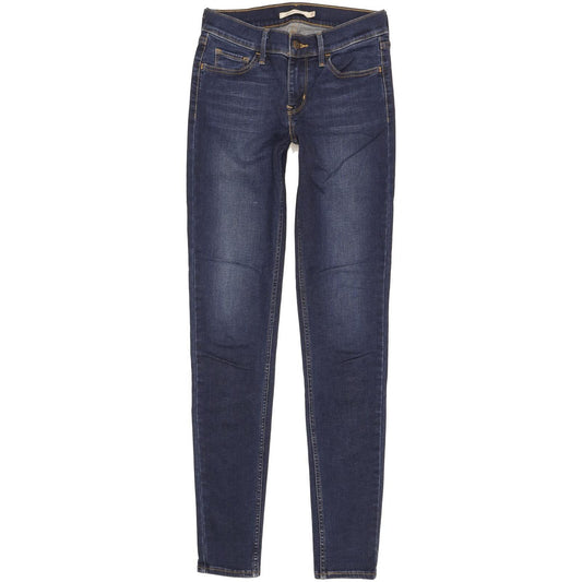 Levi's 710 Super Women Blue Skinny Slim Stretch Jeans W27 L31