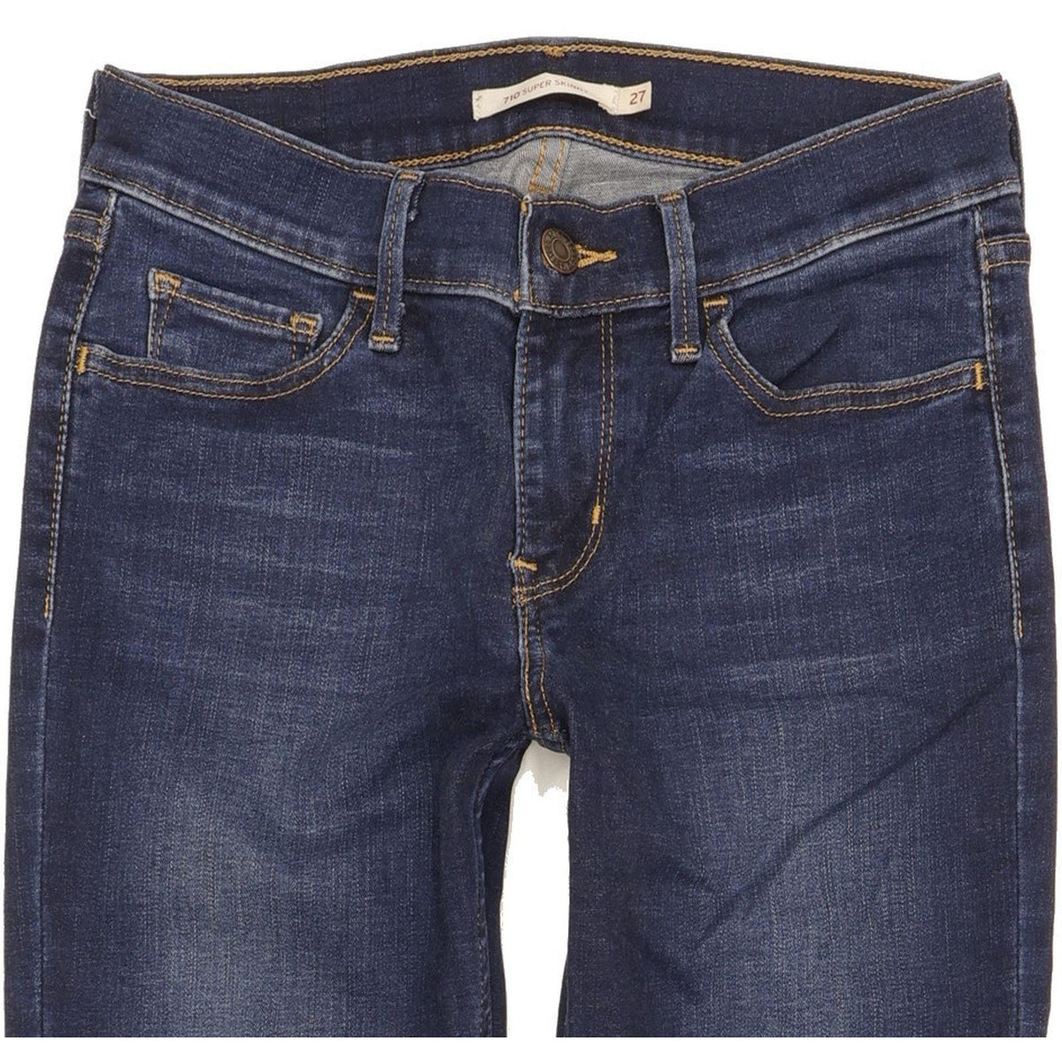 Levi's 710 Super Women Blue Skinny Slim Stretch Jeans W27 L31