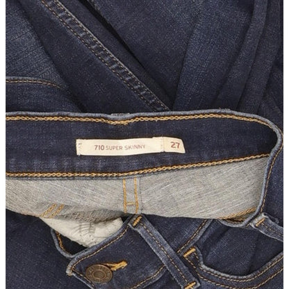 Levi's 710 Super Women Blue Skinny Slim Stretch Jeans W27 L31