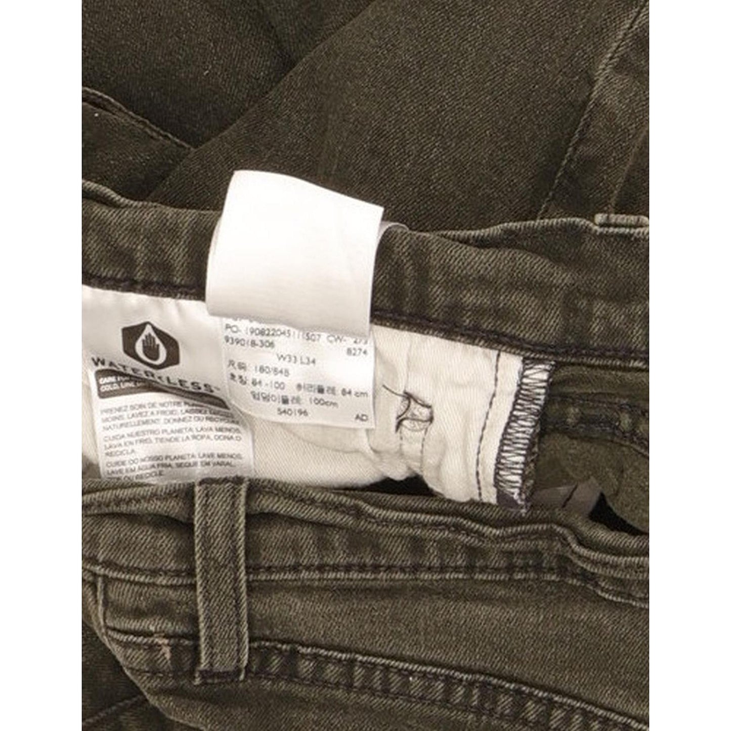 Levi's 511 Men Charcoal Straight Slim Stretch Jeans W33 L33