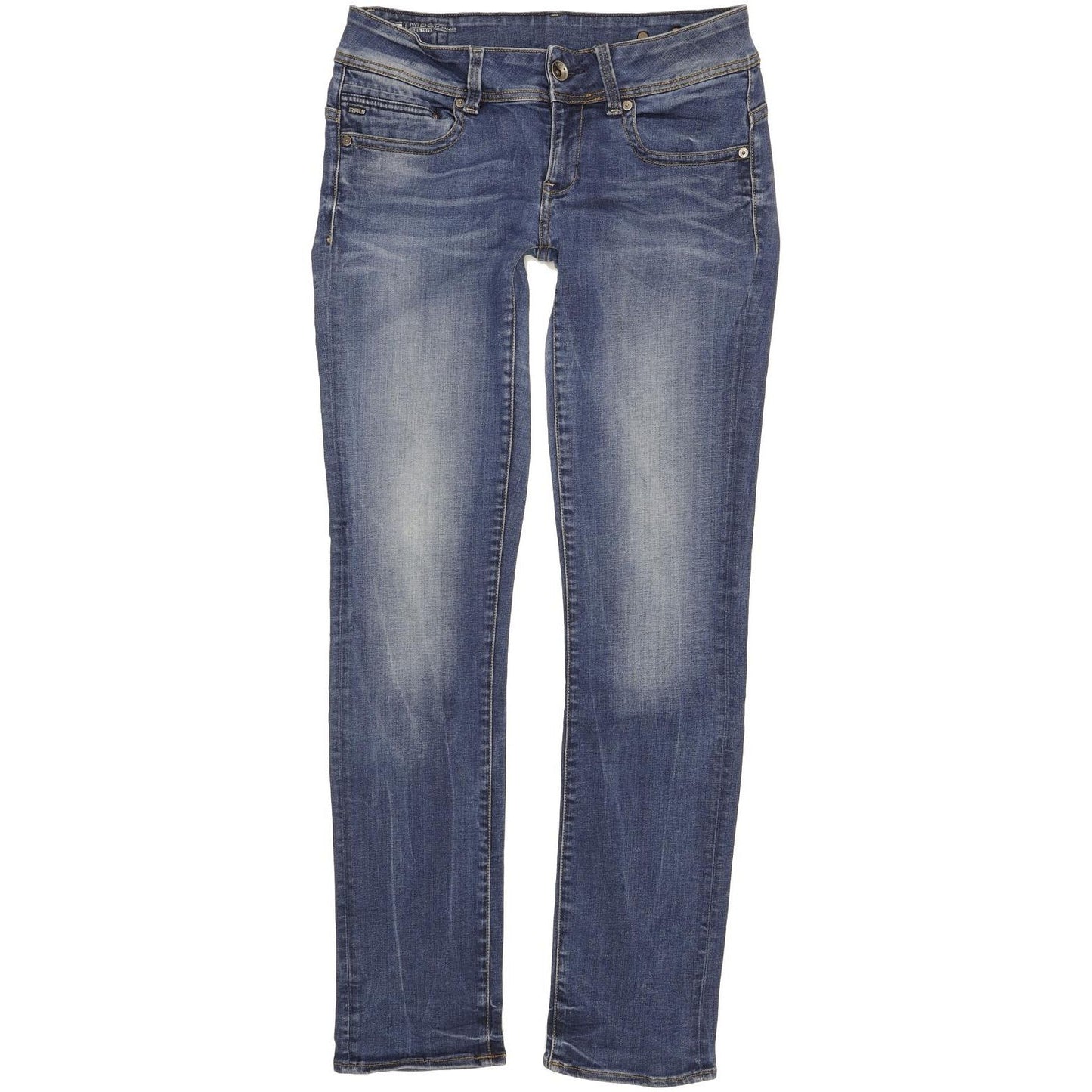 G-Star Midge Saddle Women Blue Straight Slim Stretch Jeans W30 L32