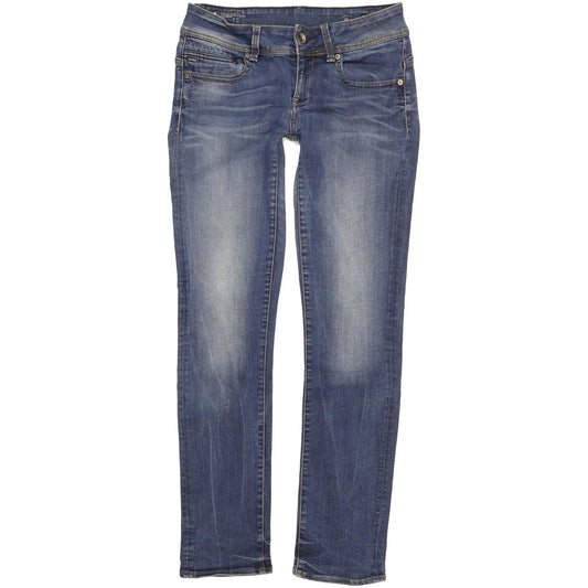 G-Star Midge Saddle Women Blue Straight Slim Stretch Jeans W30 L32