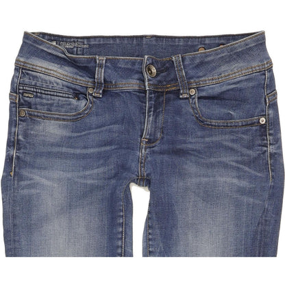G-Star Midge Saddle Women Blue Straight Slim Stretch Jeans W30 L32