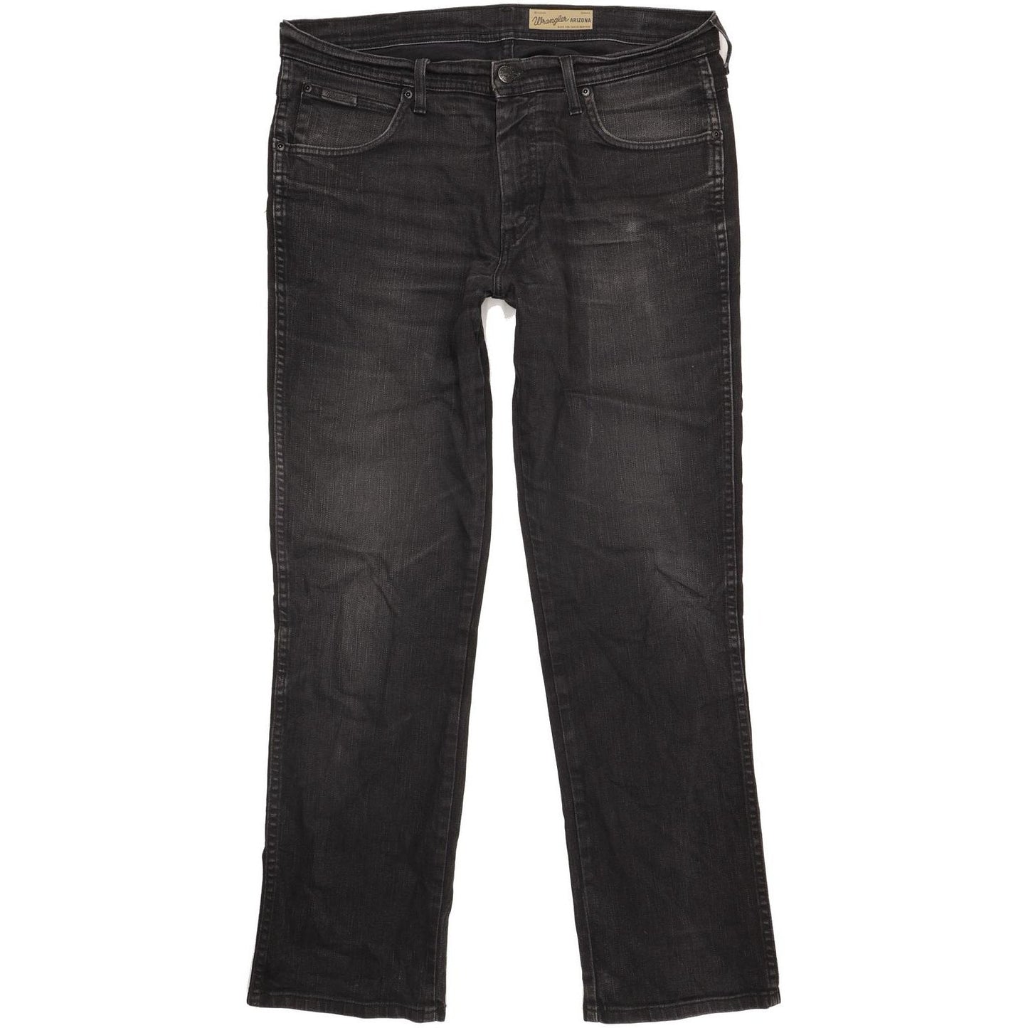 Wrangler Arizona Men Black Straight Regular Stretch Jeans W36 L31