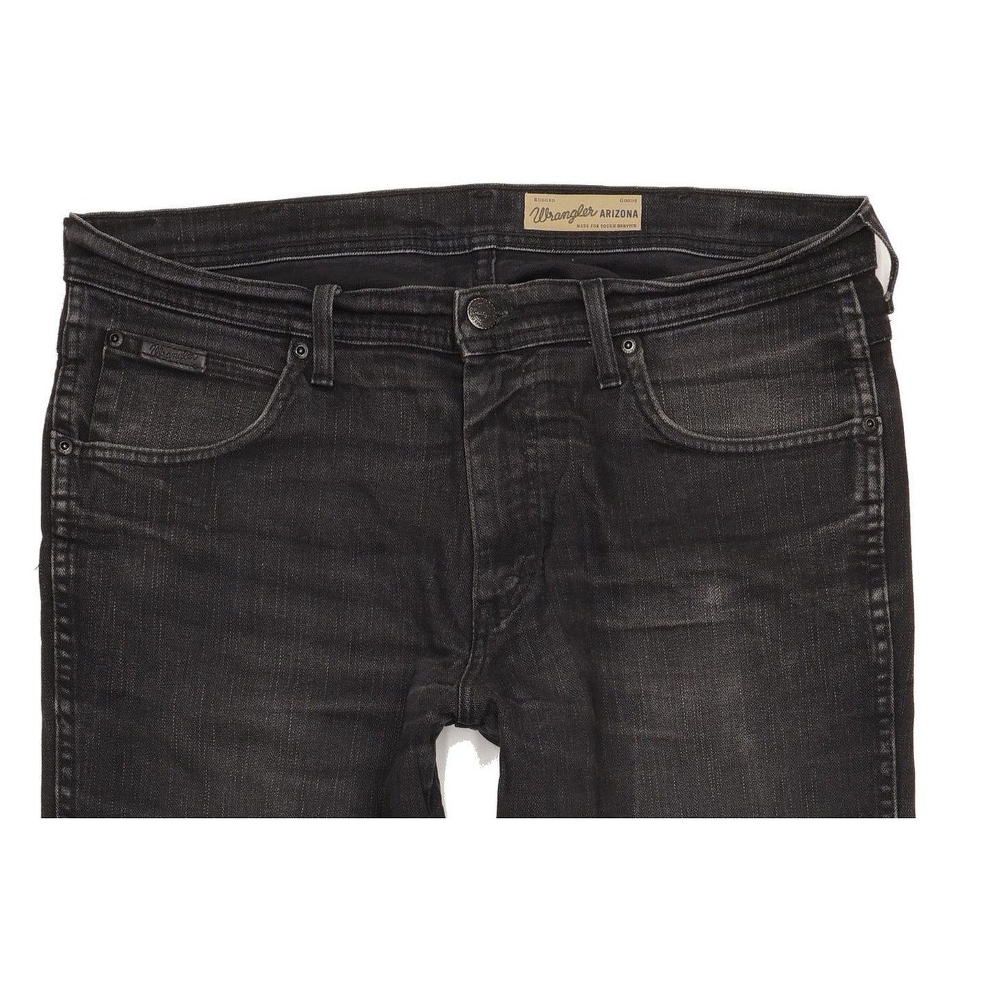 Wrangler Arizona Men Black Straight Regular Stretch Jeans W36 L31