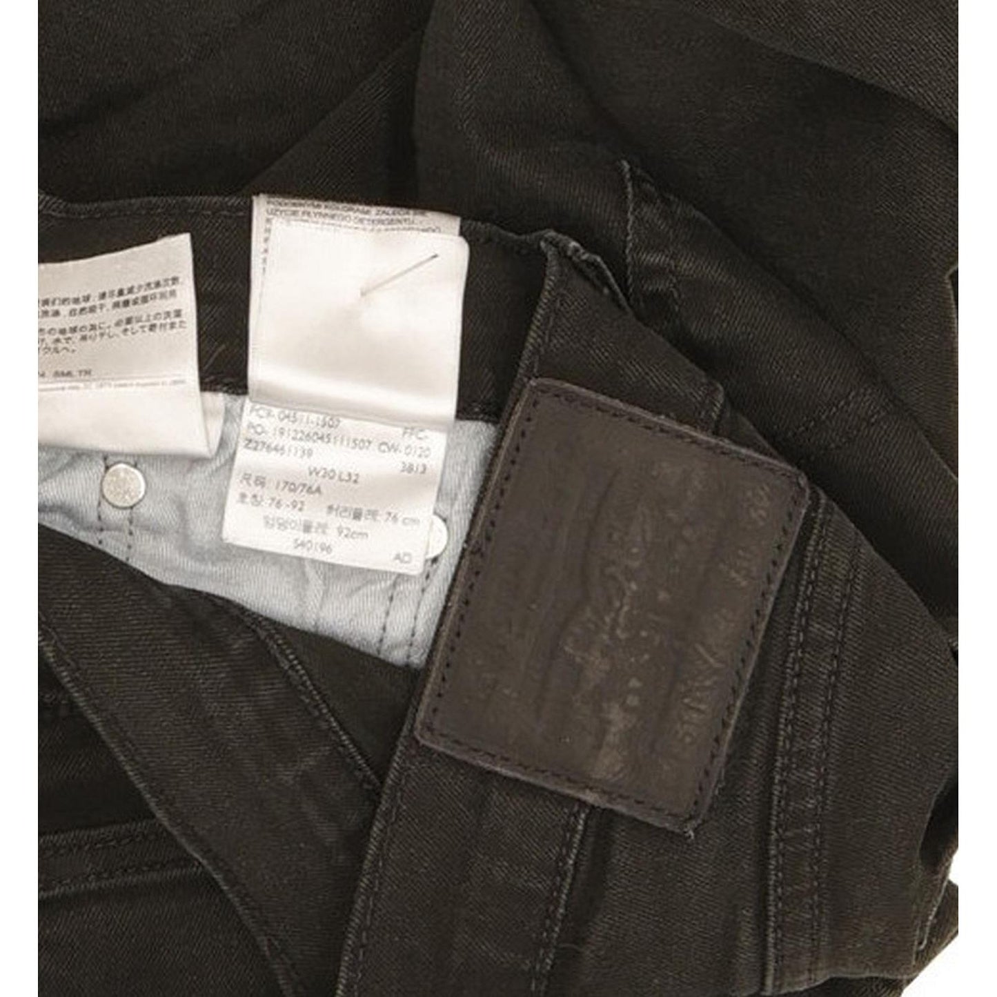 Levi's 511 Men Black Straight Slim Stretch Jeans W30 L31