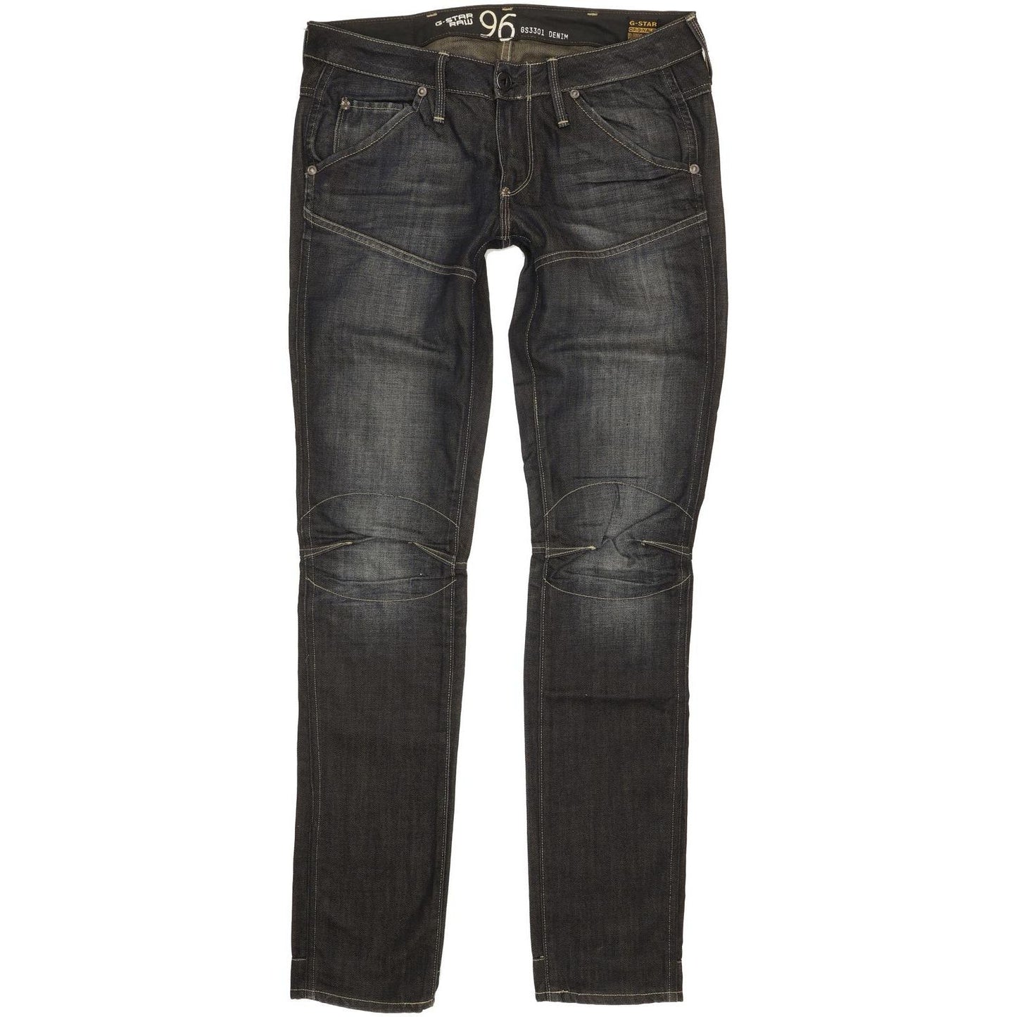 G-Star Elwood Heritage Women Navy Straight Slim Jeans W29 L34