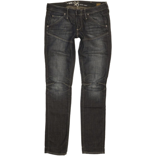 G-Star Elwood Heritage Women Navy Straight Slim Jeans W29 L34