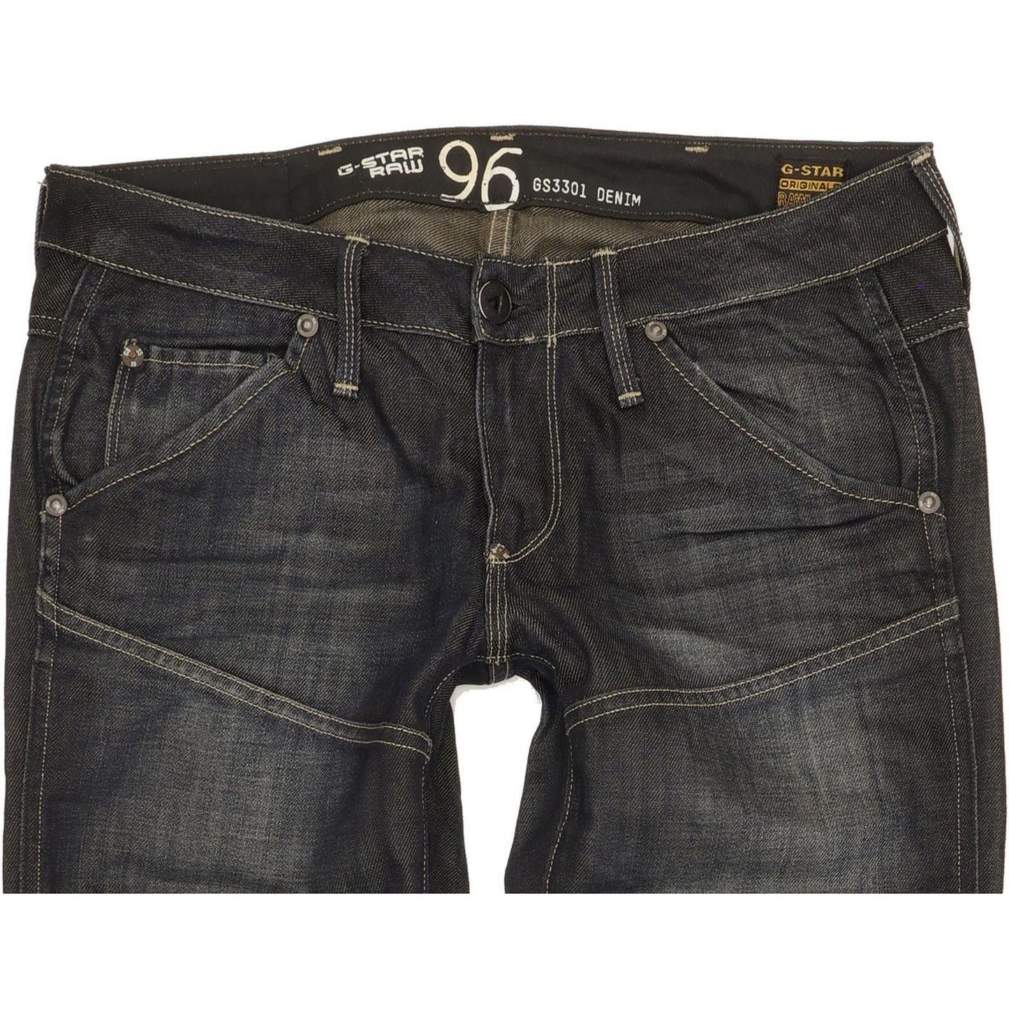 G-Star Elwood Heritage Women Navy Straight Slim Jeans W29 L34