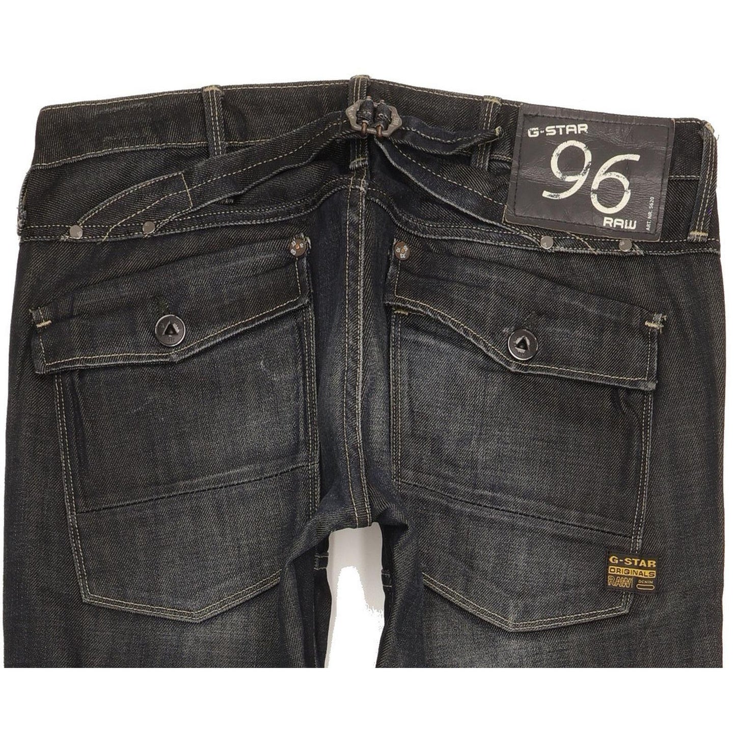 G-Star Elwood Heritage Women Navy Straight Slim Jeans W29 L34