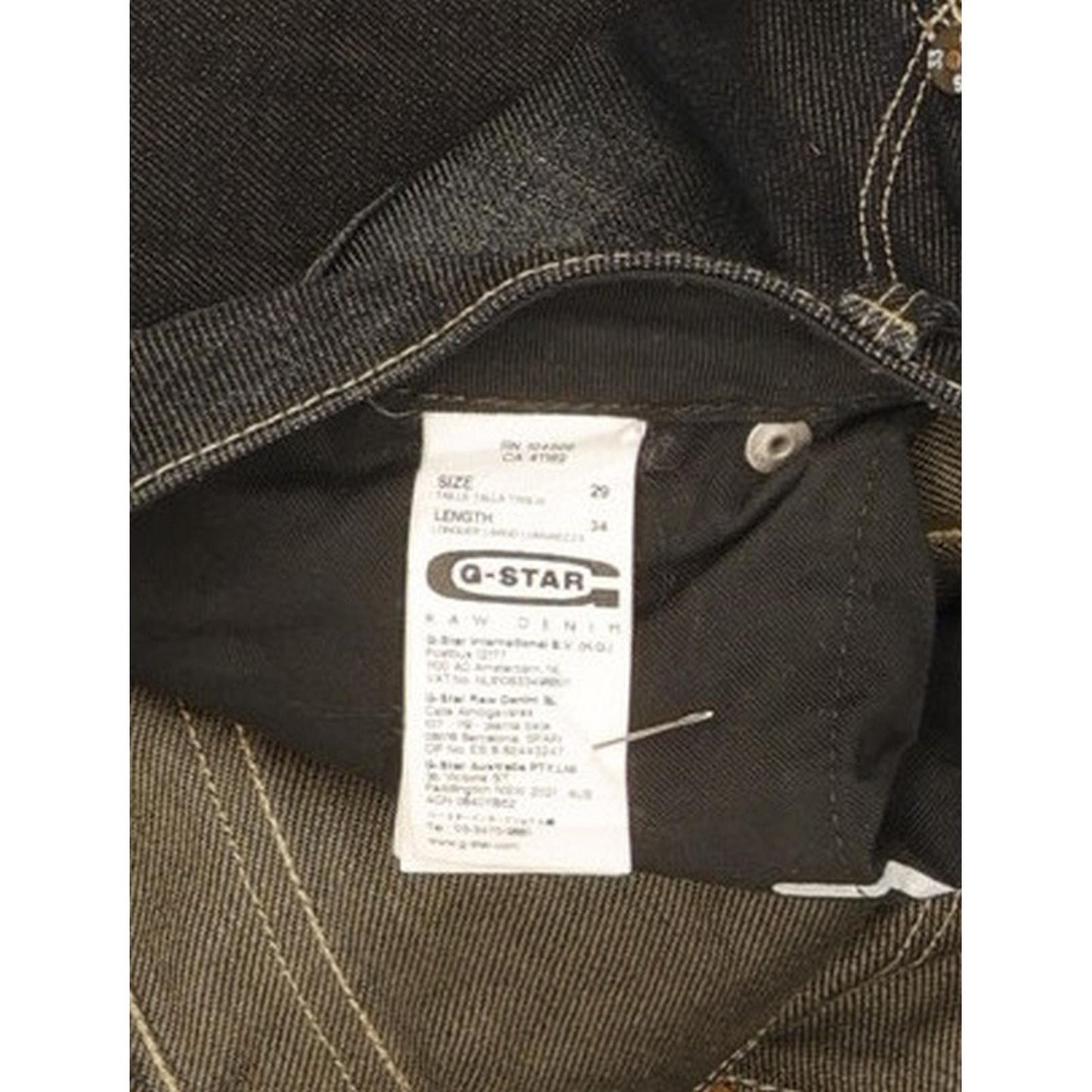 G-Star Elwood Heritage Women Navy Straight Slim Jeans W29 L34