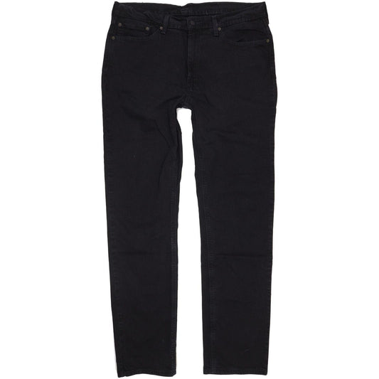 Levi's Men Black Straight Regular Stretch Jeans W36 L35