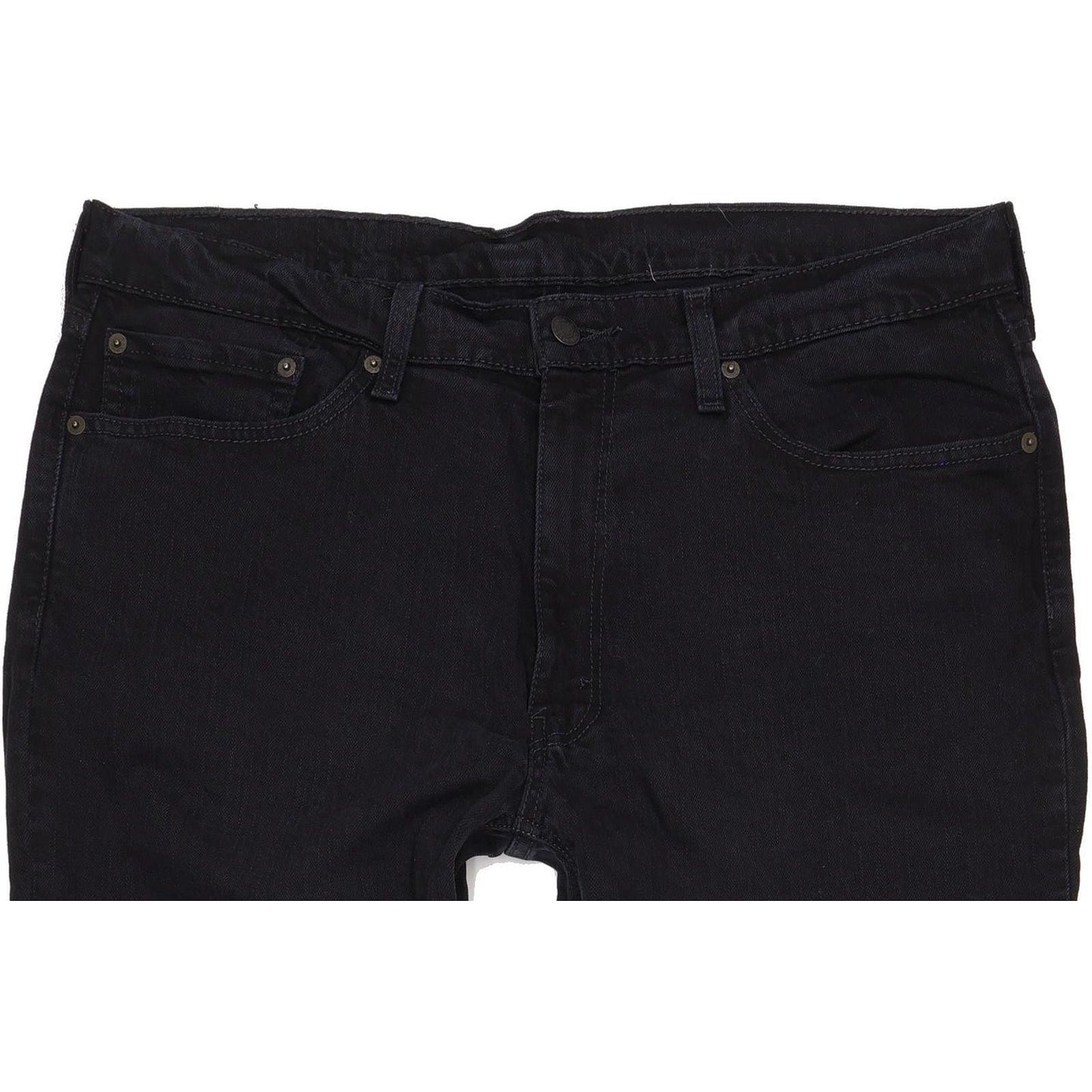 Levi's Men Black Straight Regular Stretch Jeans W36 L35