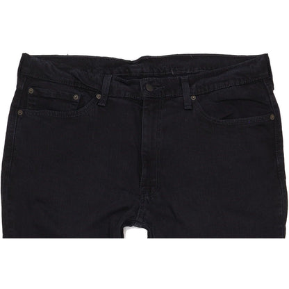 Levi's Men Black Straight Regular Stretch Jeans W36 L35