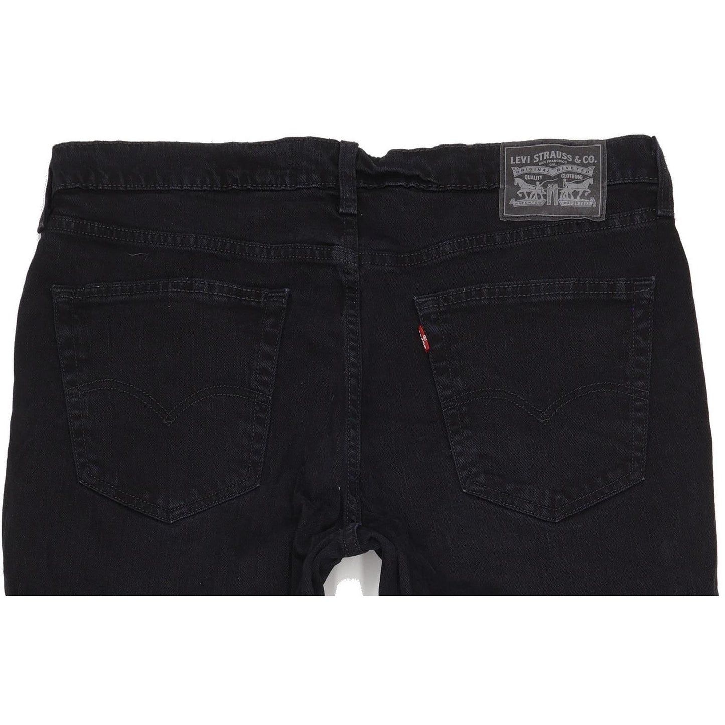 Levi's Men Black Straight Regular Stretch Jeans W36 L35