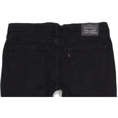 Levi's Men Black Straight Regular Stretch Jeans W36 L35