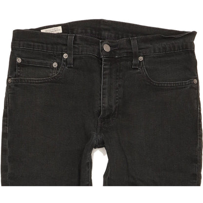 Levi's 511 Men Black Straight Slim Stretch Jeans W32 L27