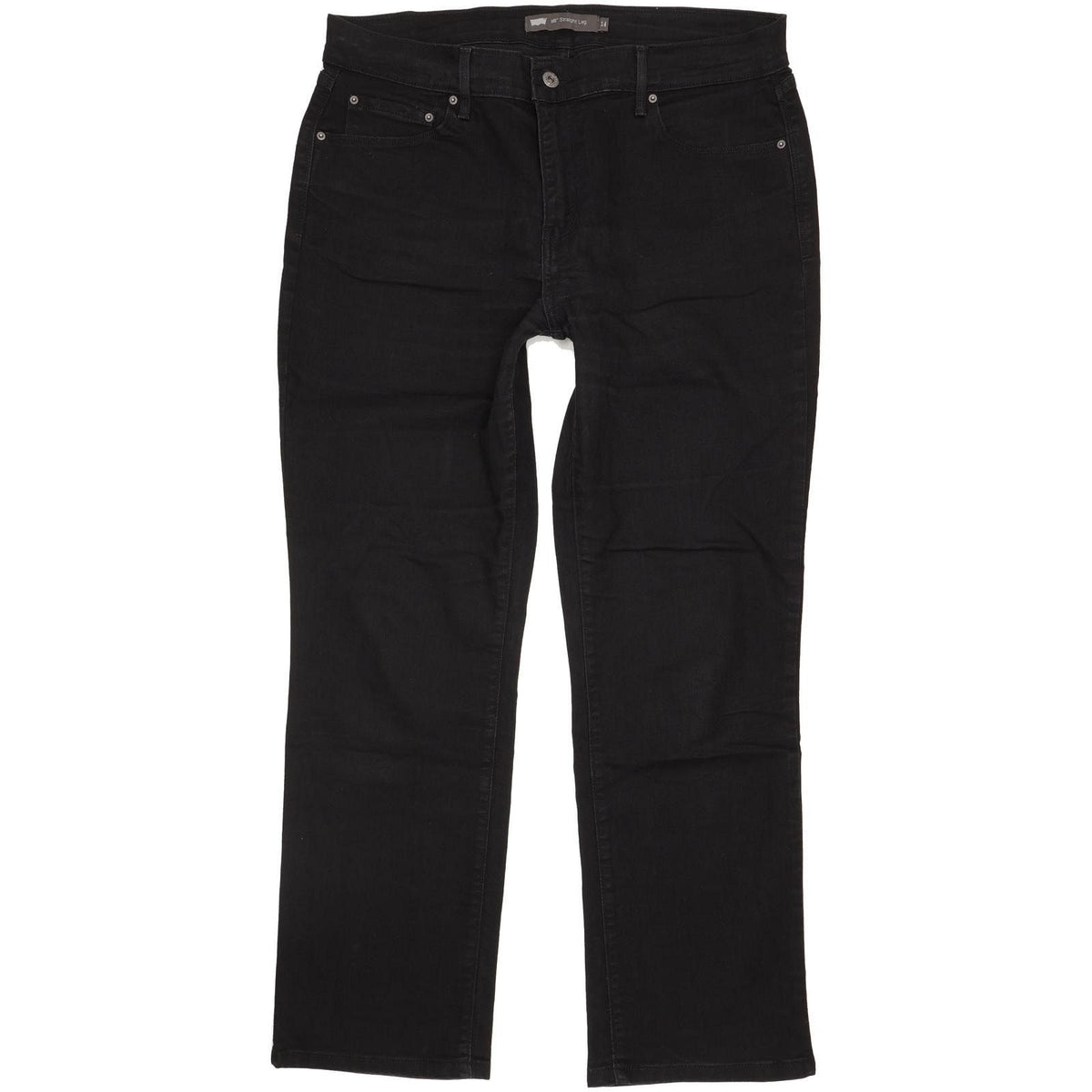 Levi's 505 Black Straight Regular Stretch Jeans High Waisted W32 L30