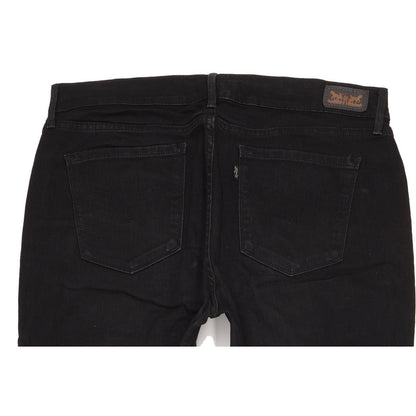 Levi's 505 Black Straight Regular Stretch Jeans High Waisted W32 L30