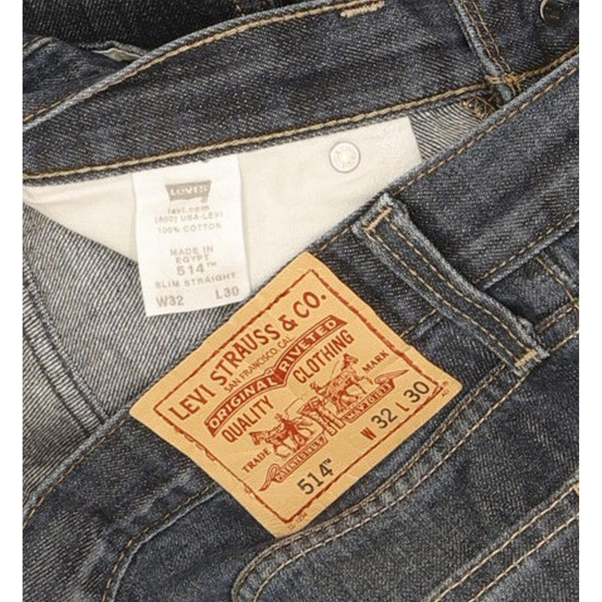 Levi's 514 Men Blue Straight Slim Jeans W32 L30