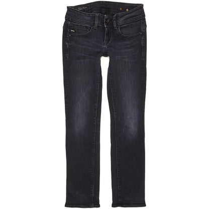 G-Star Midge Saddle Women Navy Straight Slim Stretch Jeans W28 L30