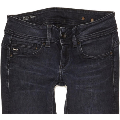 G-Star Midge Saddle Women Navy Straight Slim Stretch Jeans W28 L30