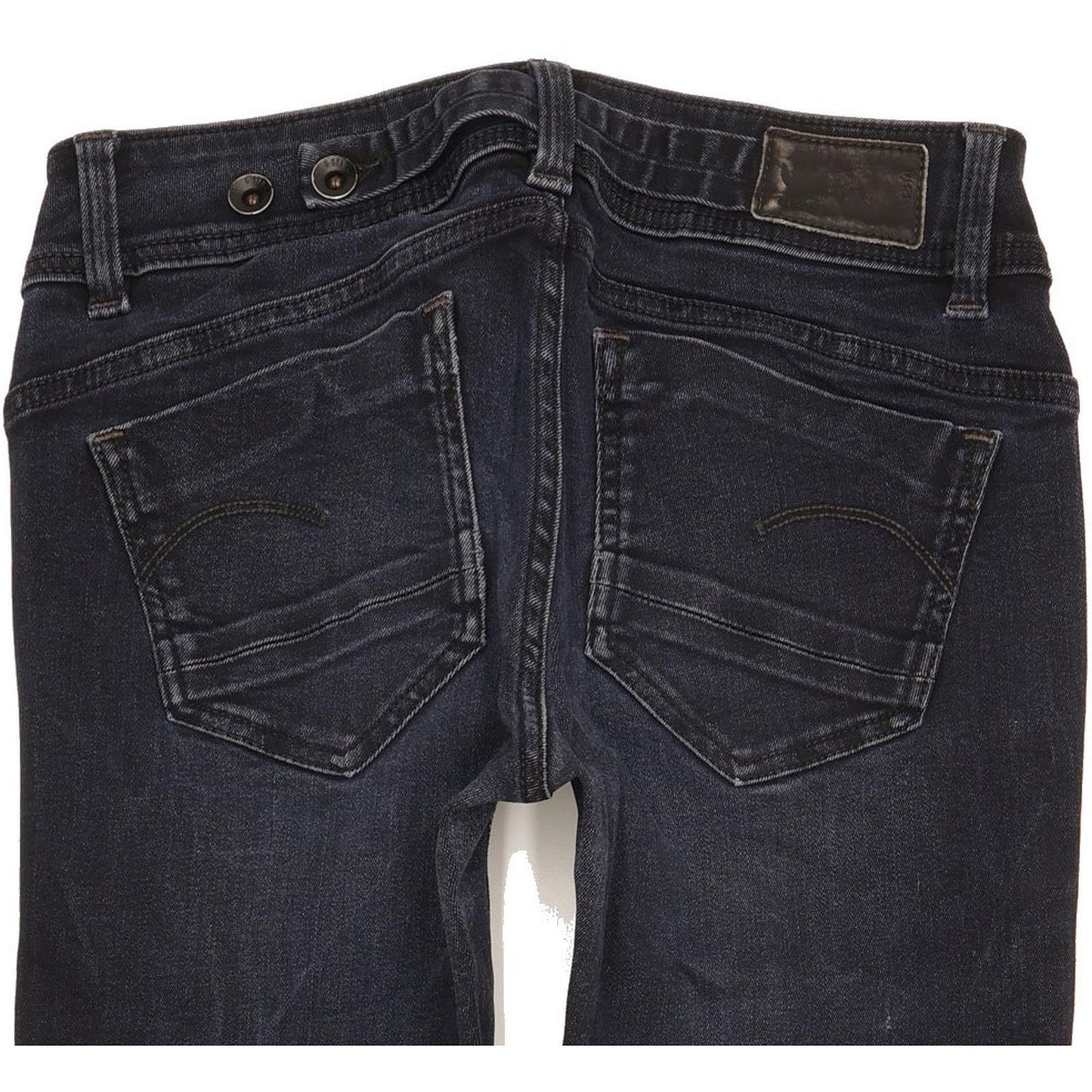 G-Star Midge Saddle Women Navy Straight Slim Stretch Jeans W28 L30