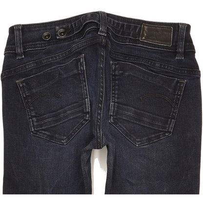 G-Star Midge Saddle Women Navy Straight Slim Stretch Jeans W28 L30